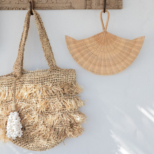Natural Rattan Fan SUN REPUBLIC