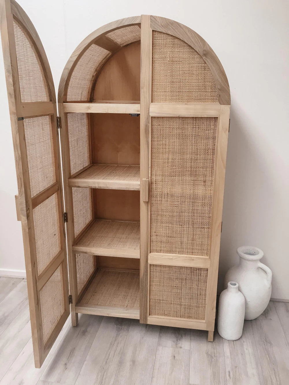 Nayara Arched Rattan Cabinet/Wardrobe | Made-to-Order Sun Republic