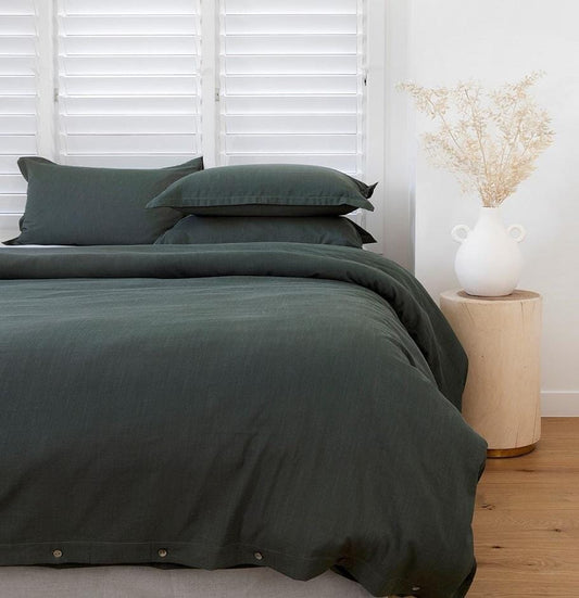 Olive Bamboo Duvet Cover Set | Various Sizes Loom Living
