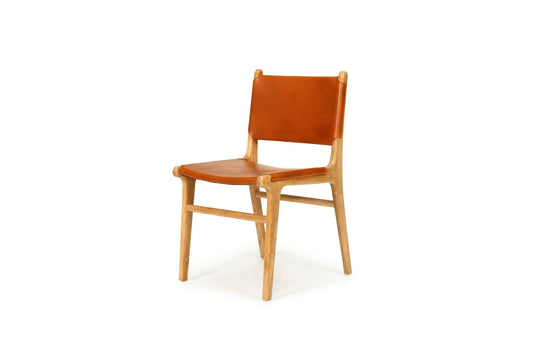 Otis Leather & Teak Dining Chair | Tan SUN REPUBLIC 