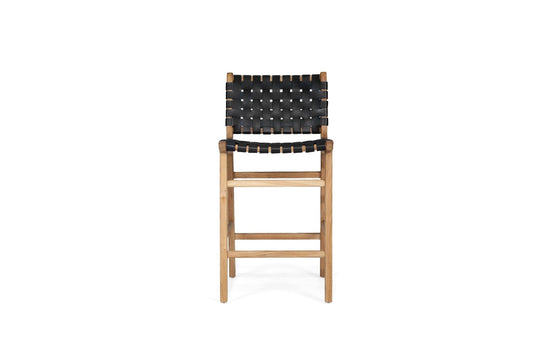 Otis Woven Leather Counter Top Stool | Black Sun Republic