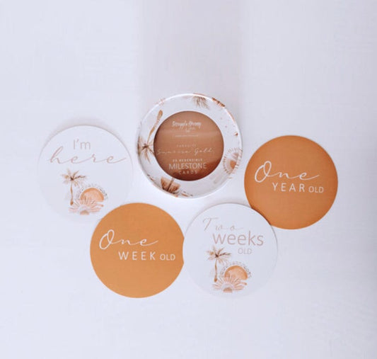 Paradise Baby Reversible Milestone Cards Snuggle Hunny