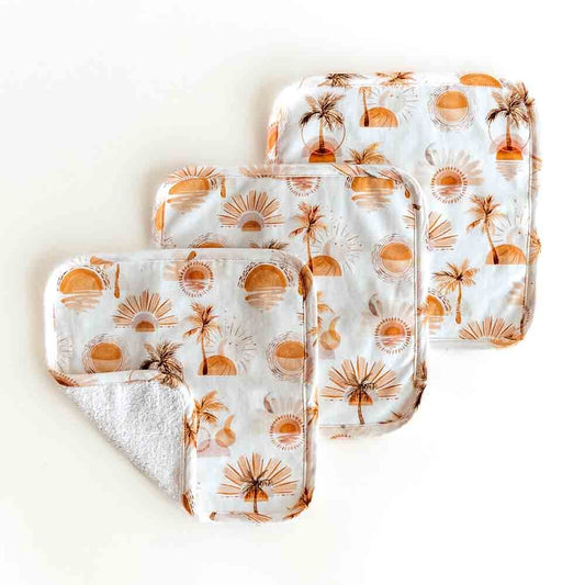 Paradise Organic Wash Cloths | 3 Pack Snuggle Hunny
