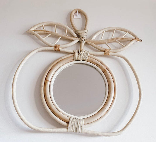 Rattan Apple Nursery Mirror SUN REPUBLIC