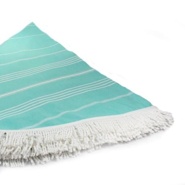 Round Peshtemal Turkish Towels | Various Colours SUN REPUBLIC Teal Green