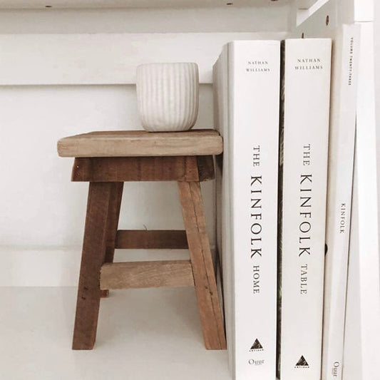 Rustic Wooden Display Stool SUN REPUBLIC
