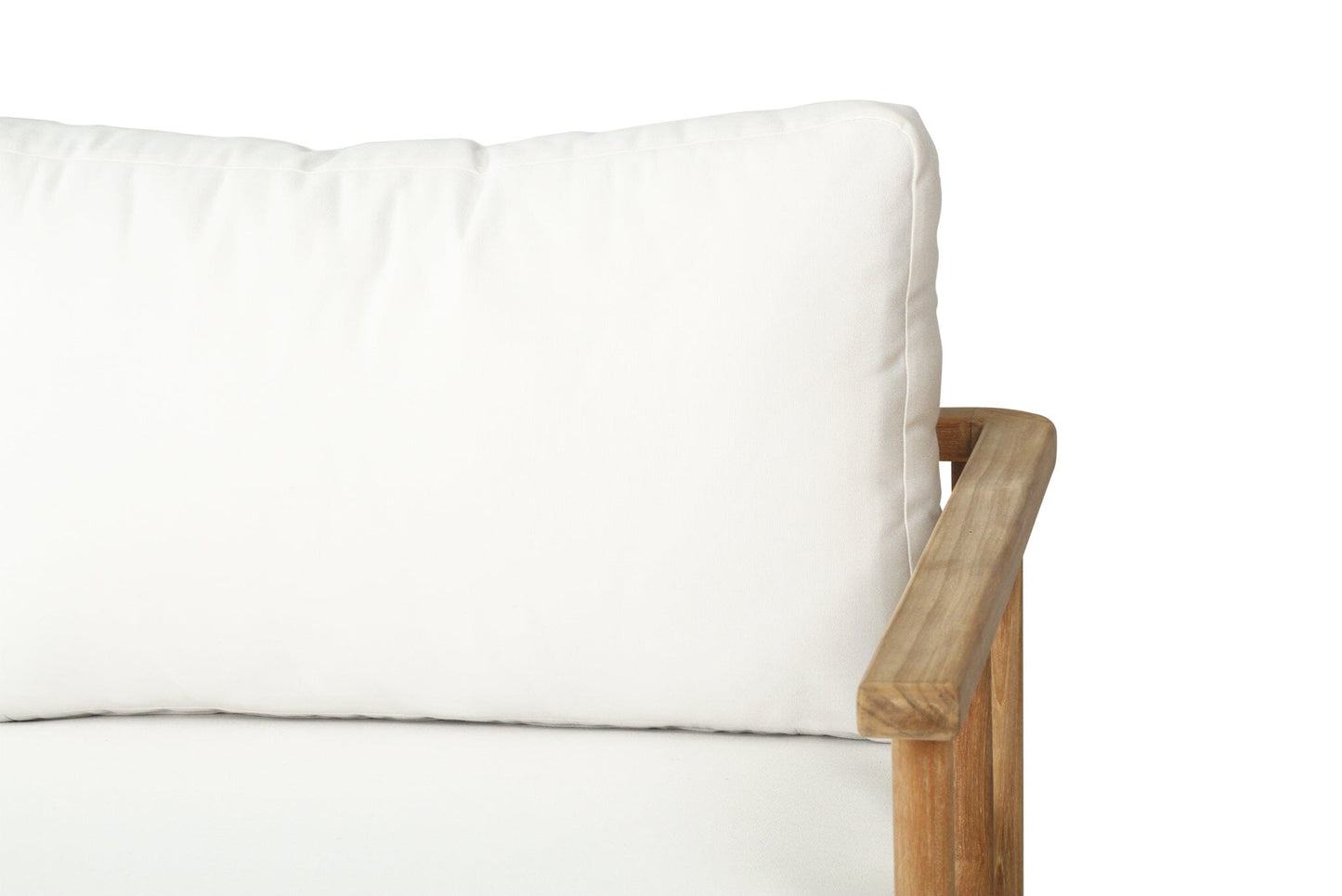 Scandinavian Coastal Teak Outdoor 2 Seat Sofa with Sunbrella Fabric from Sun Republic