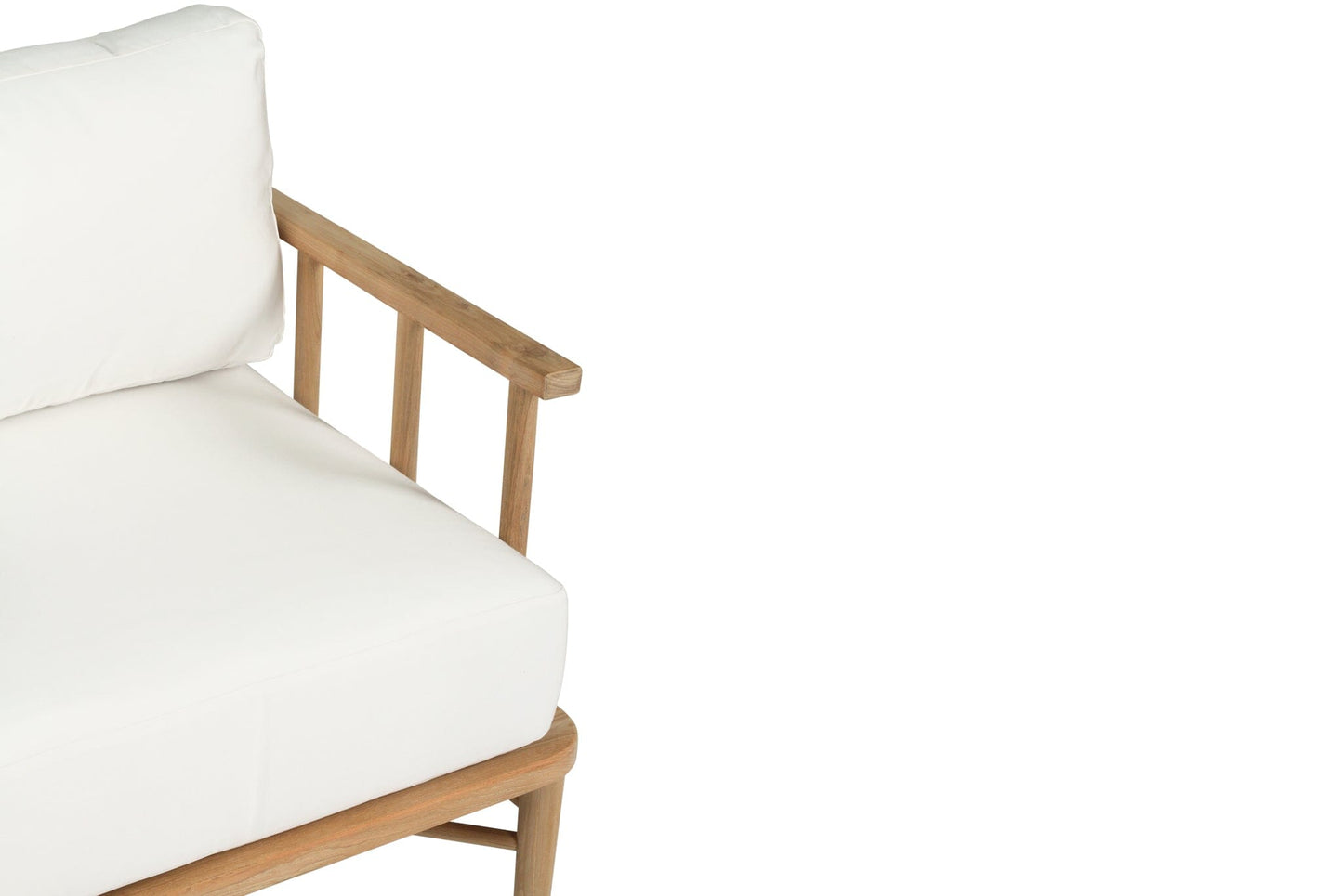 Scandinavian Coastal Teak Outdoor Armchair with Sunbrella Fabric from Sun Republic