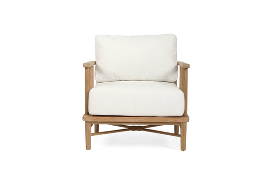 Scandinavian Coastal Teak Outdoor Armchair - Malie - Sunbrella Fabric Sun Republic