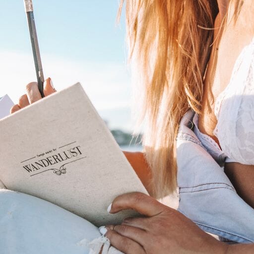 'Swept Away by Wanderlust' Journal