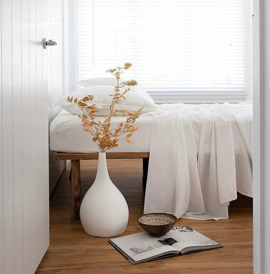 White Bamboo Duvet Cover Set