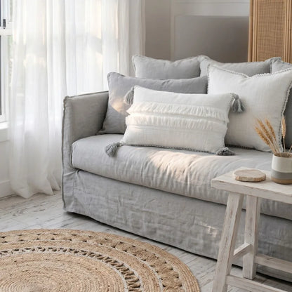 Hampton styled living room featuring Sun Republic cushions