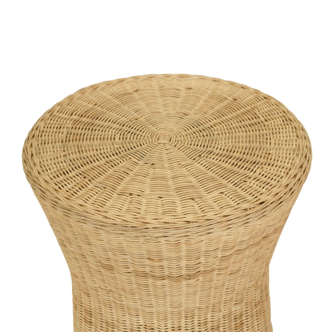 Airlie rattan side table by sun republic product image on a white background