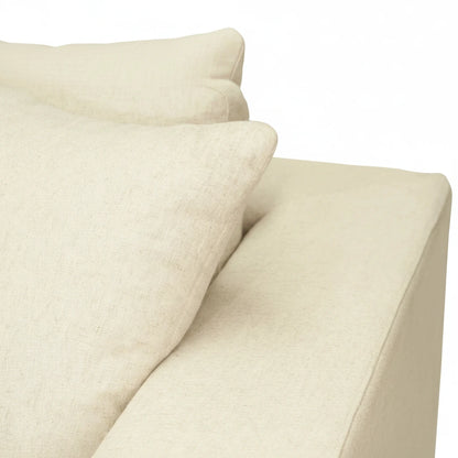 Close-up of a beige fabric texture