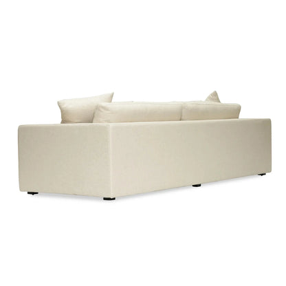 Beige sofa on a white background