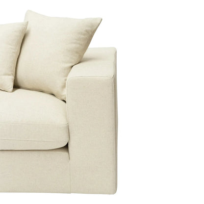 Beige sofa corner on a white background