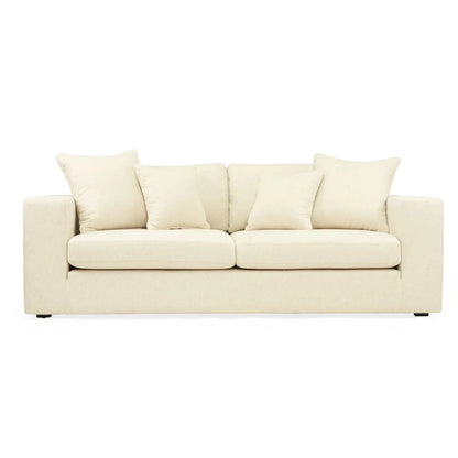 Beige sofa on a white background