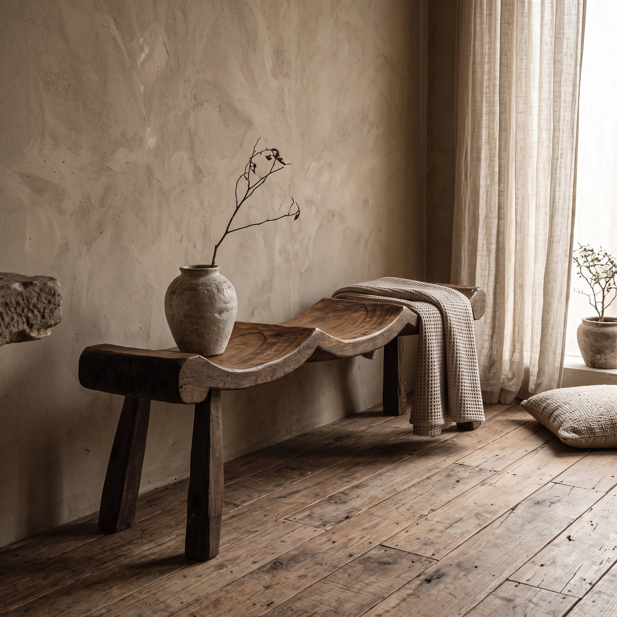 Alvarez Natural Aged Teak Bench - 3 Seat