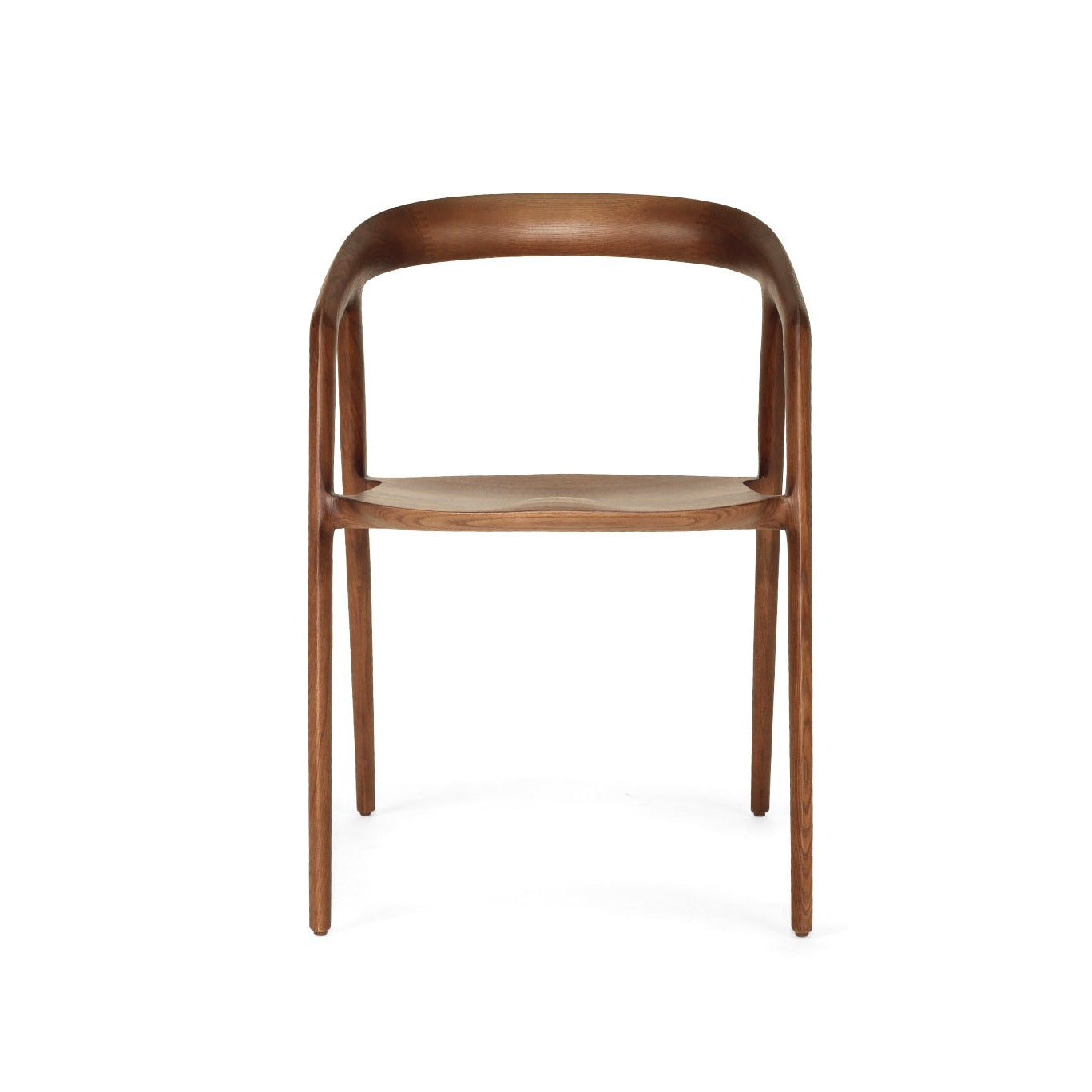 Wooden chair on a white background