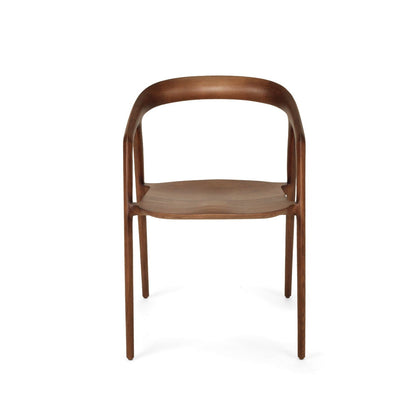 Wooden chair on a white background