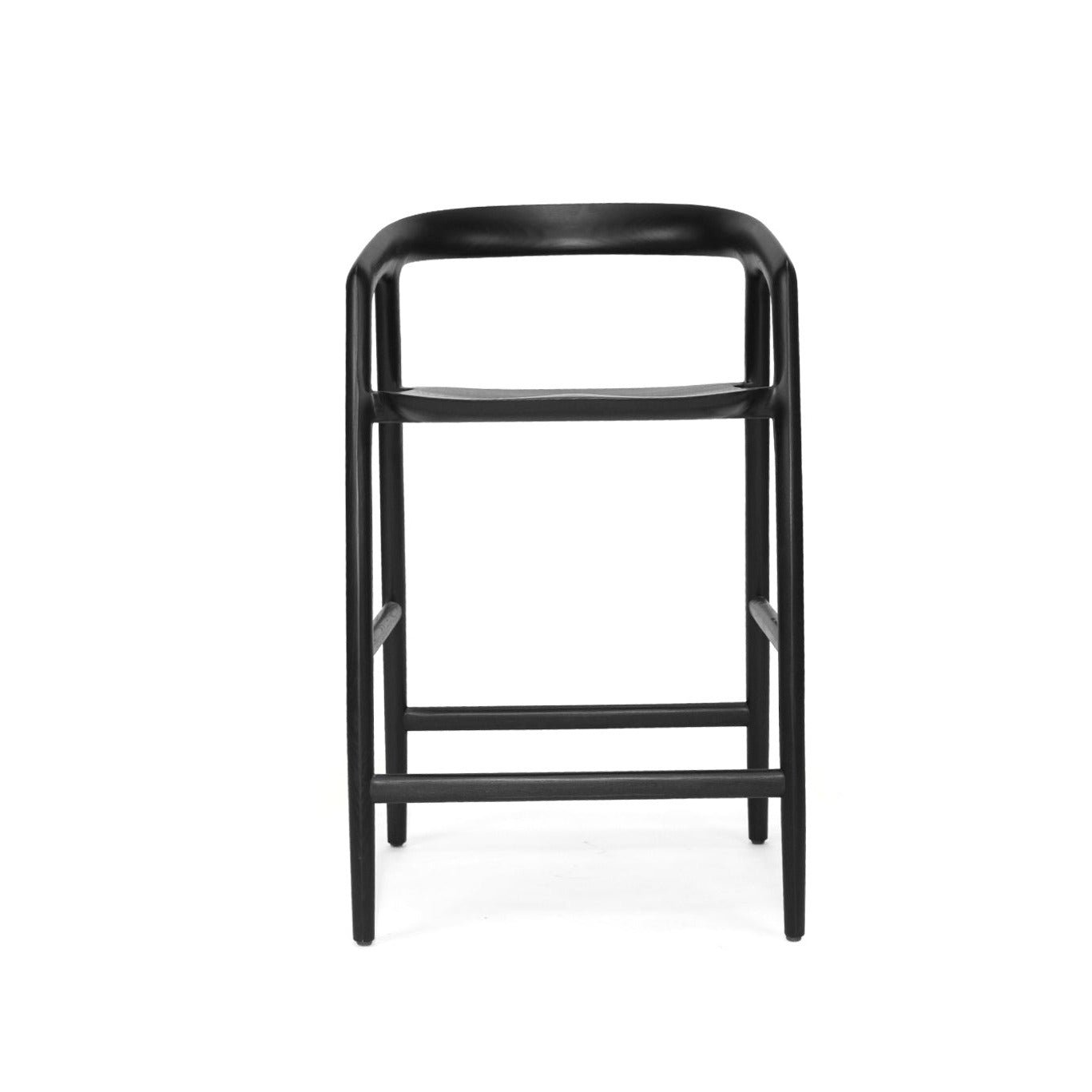 Black bar stool on a white background