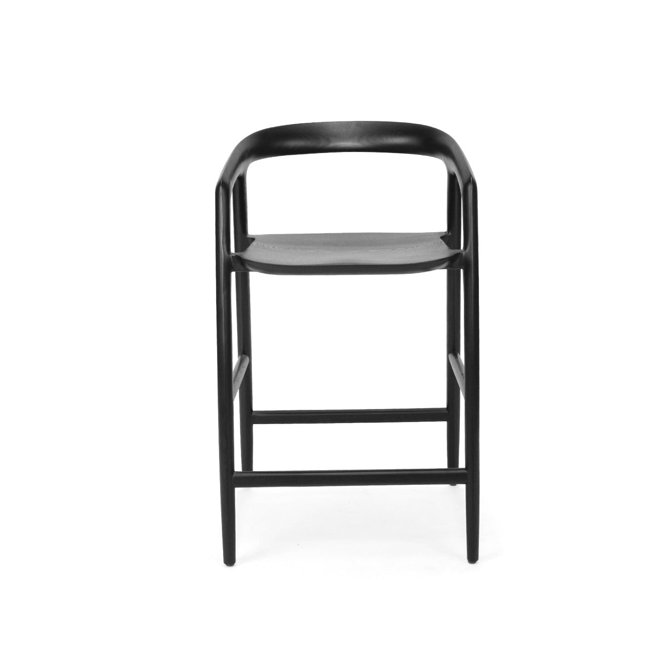 Black bar stool on a white background