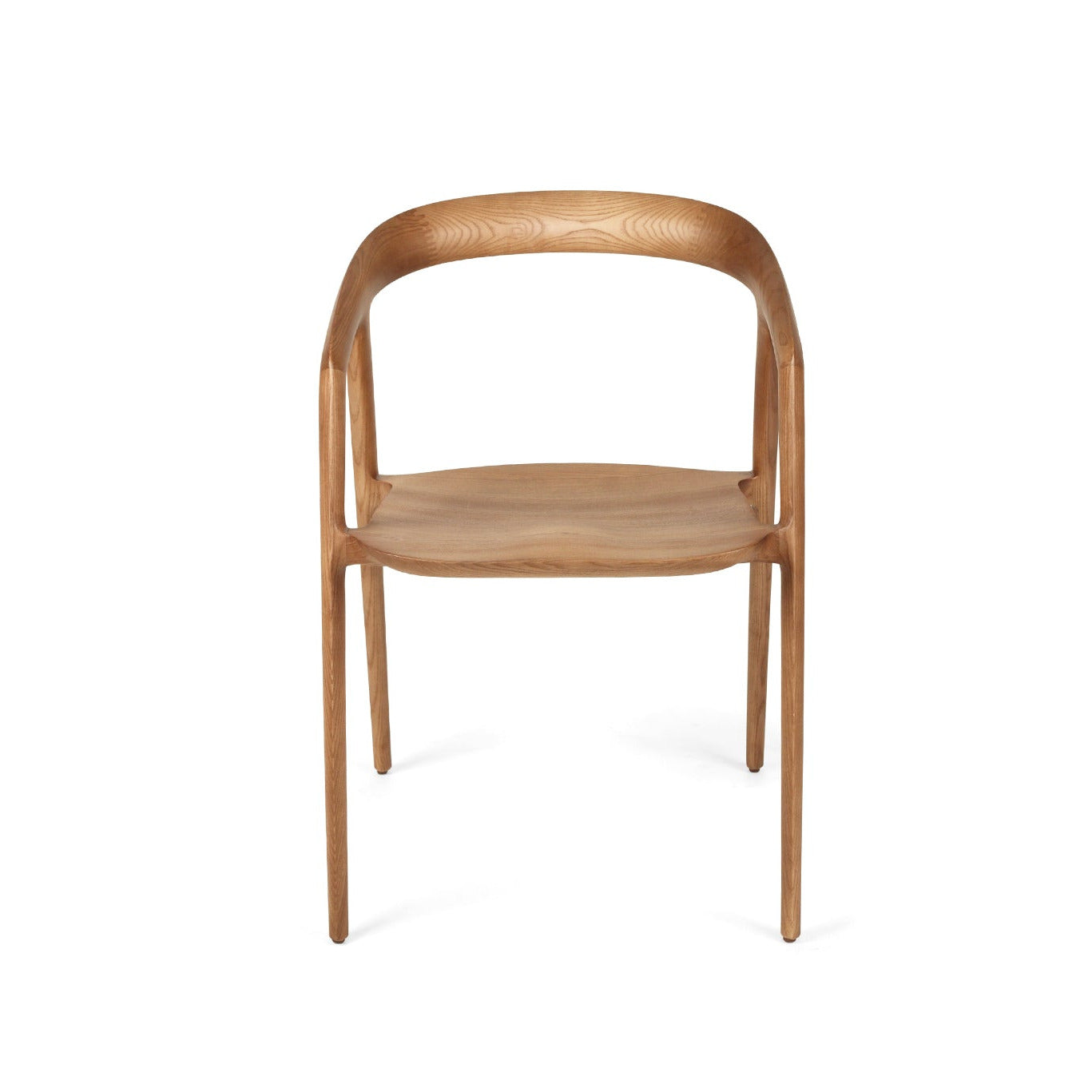 Wooden chair on a white background