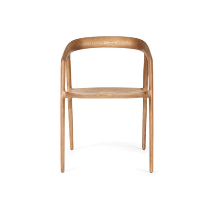 Wooden chair on a white background