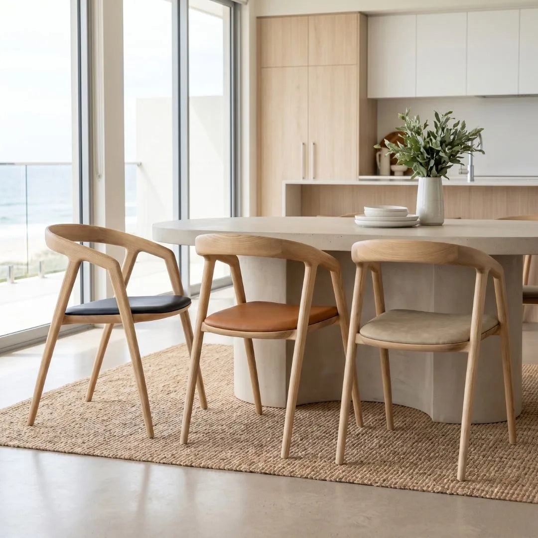 Benny Ash Wood Dining Chair - Walnut