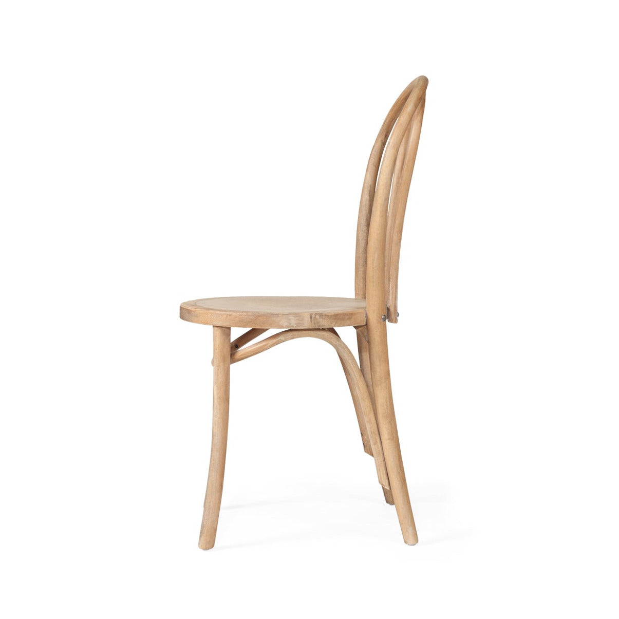Wooden chair on a white background