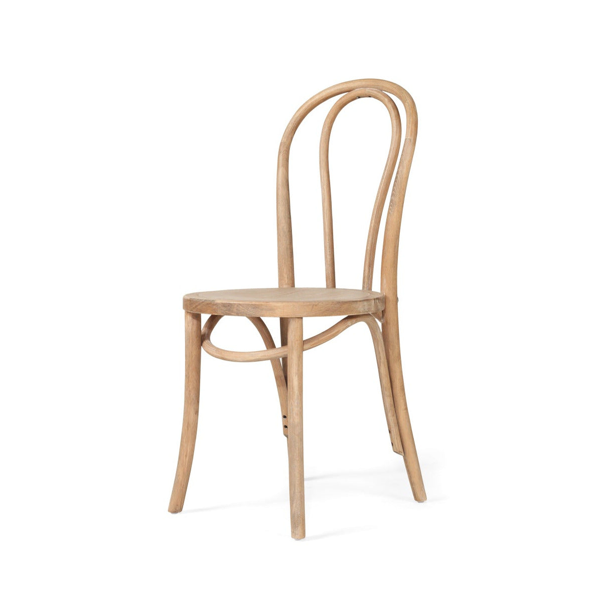 Wooden chair on a white background