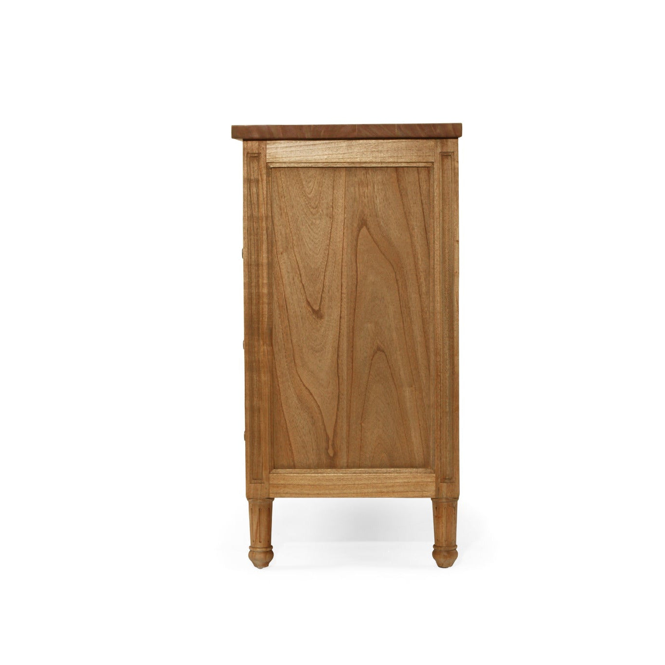 Wooden cabinet on a white background