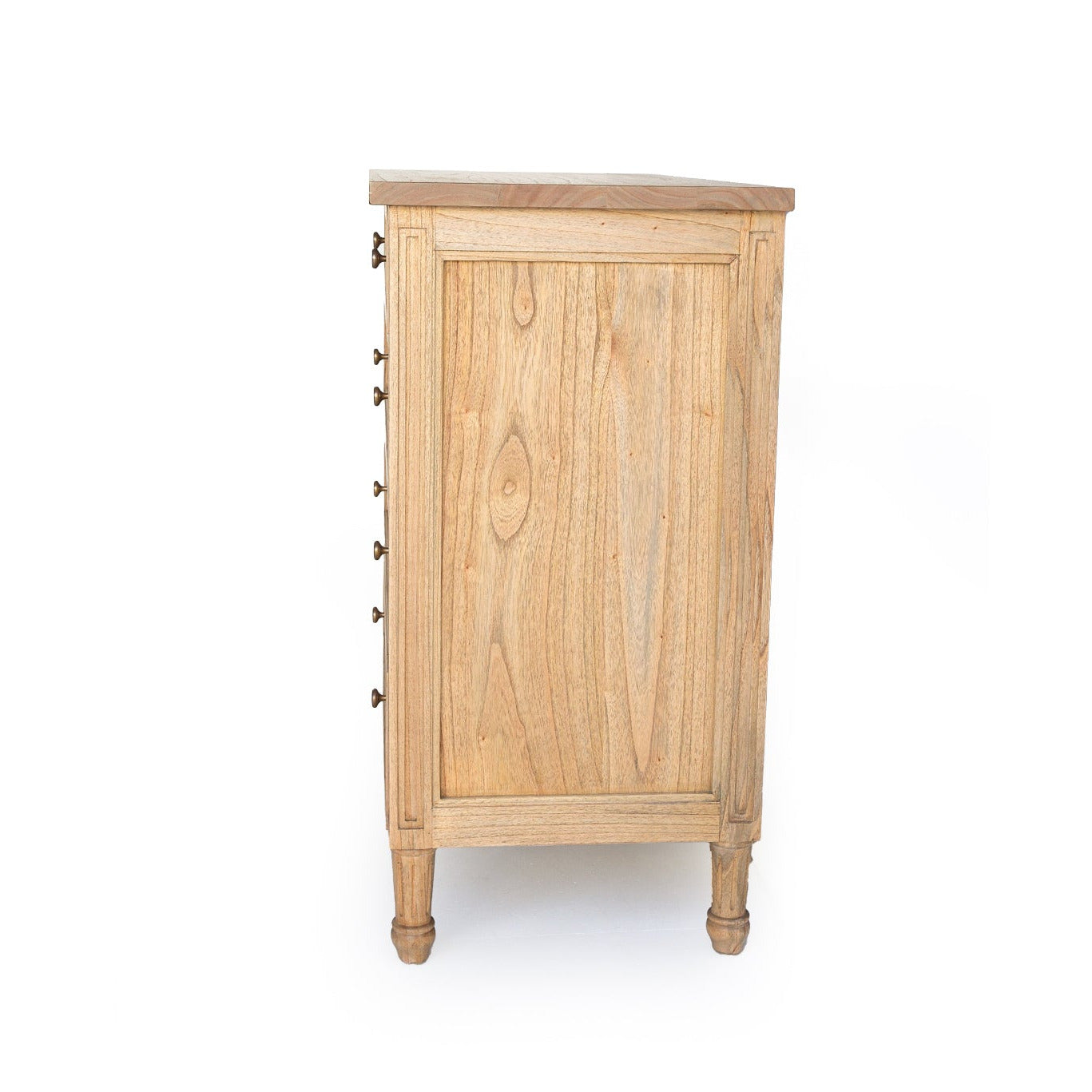 Wooden cabinet with a white background