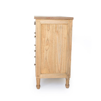Wooden cabinet with a white background