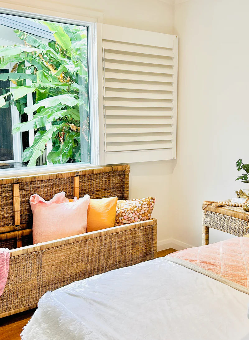 Classic Cane Blanket Box / Storage Bench