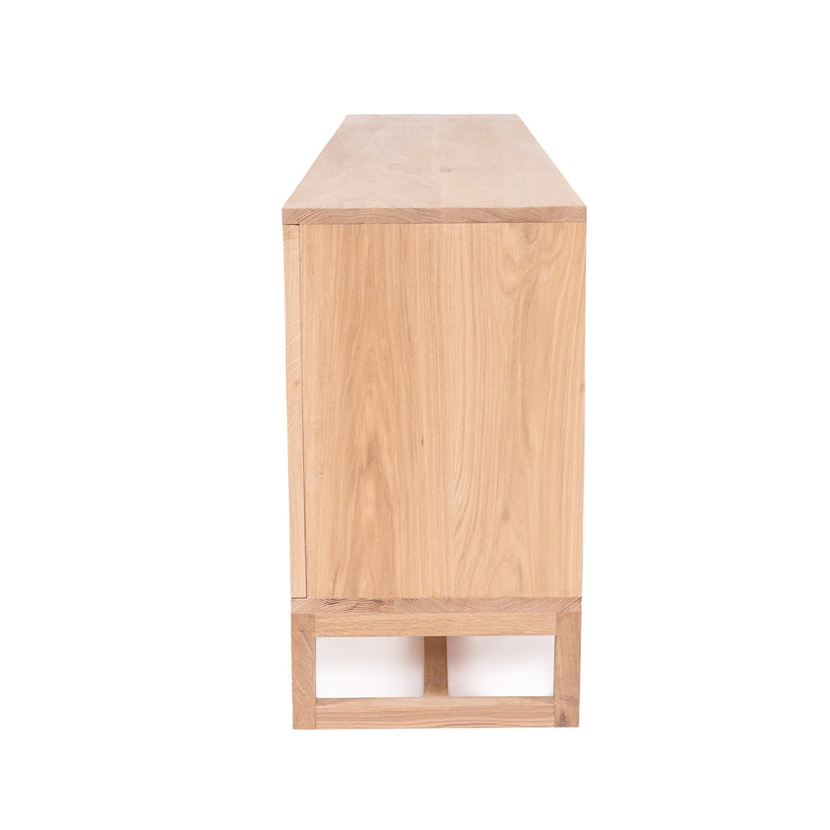 Wooden cabinet with a white background