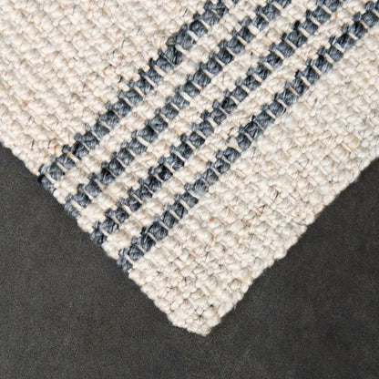 Eco Indoor/Outdoor Floor Mat - Natural/Ivory with Slate Stripe