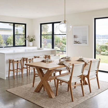 Sun Republic Esperance American Oak dining table in a modern dining room setting