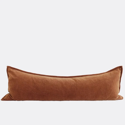 Brown rectangular pillow on a white background