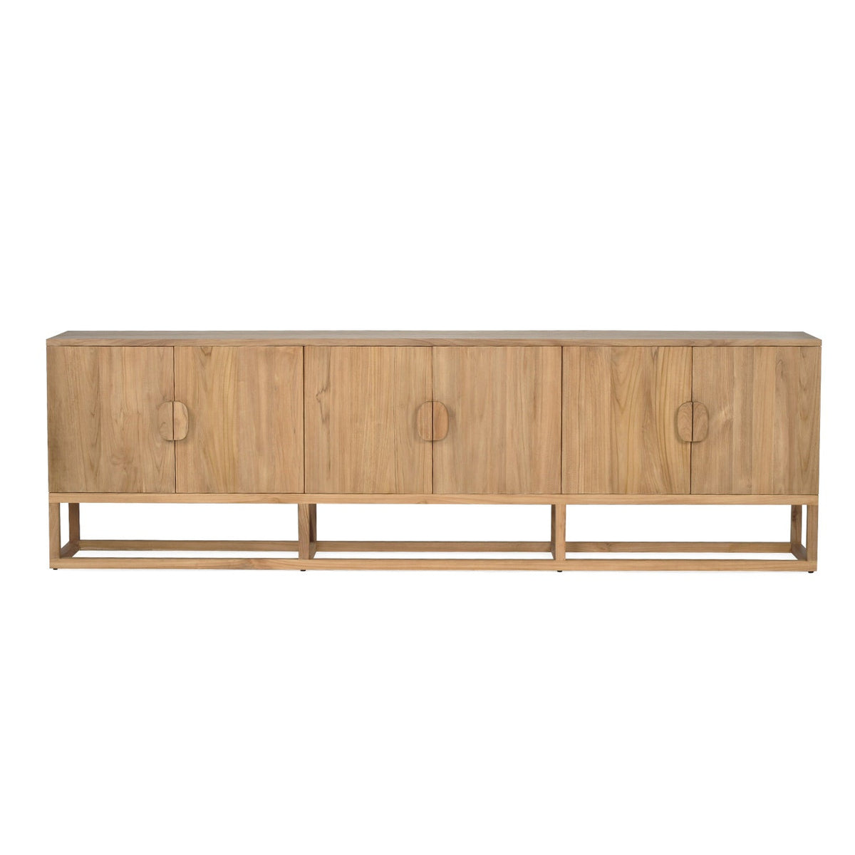 Flynn Solid Teak Sideboard Natural - 300cm | 6 Door