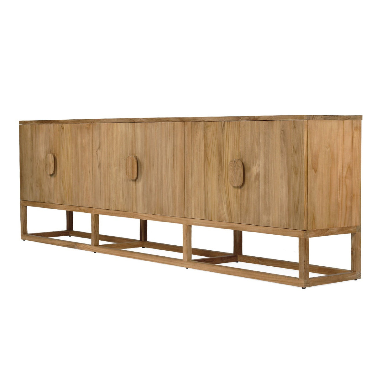 Flynn Solid Teak Sideboard Natural - 300cm | 6 Door