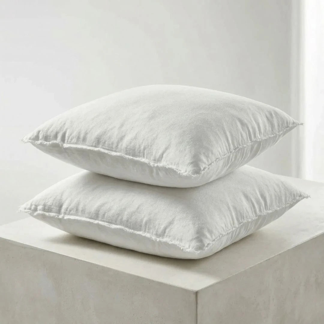 French Linen Pillowcase Set – Organic White