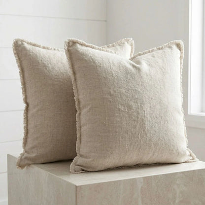 French Linen Pillowcase Set – Natural
