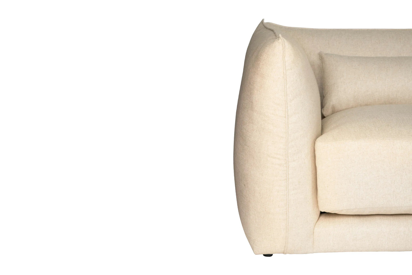Beige sofa corner on a white background