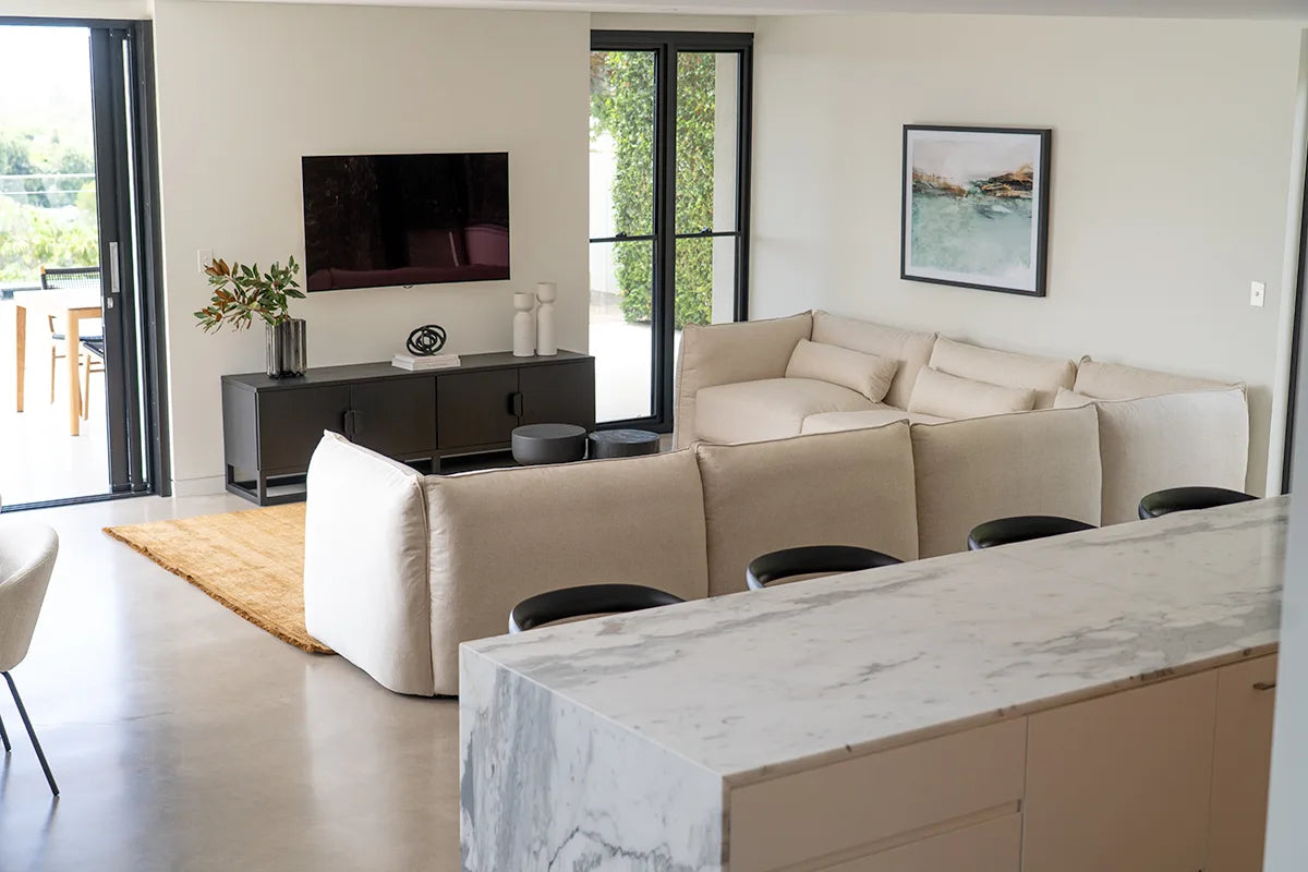 Georgette linen modular sofa