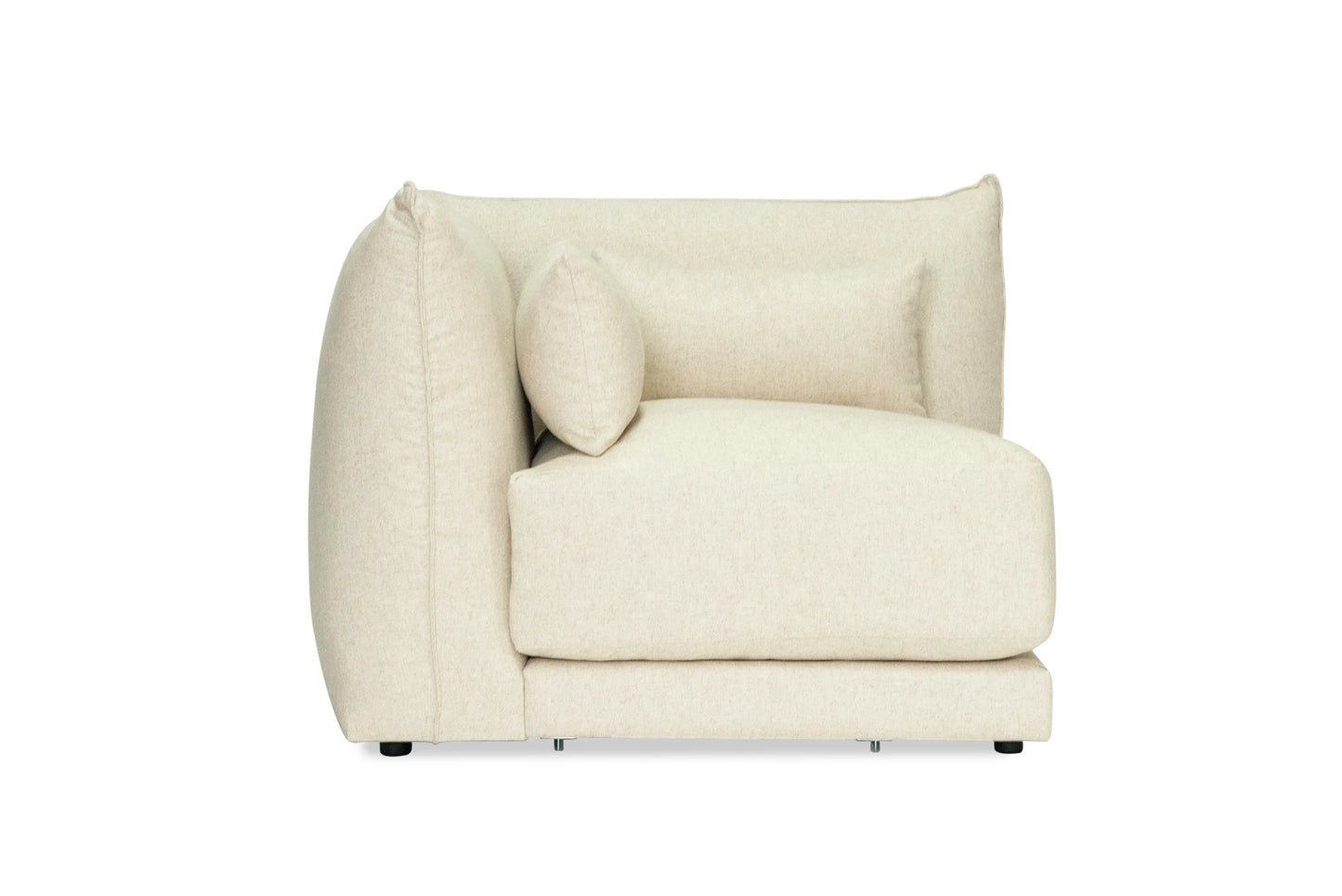 Beige armchair on a white background