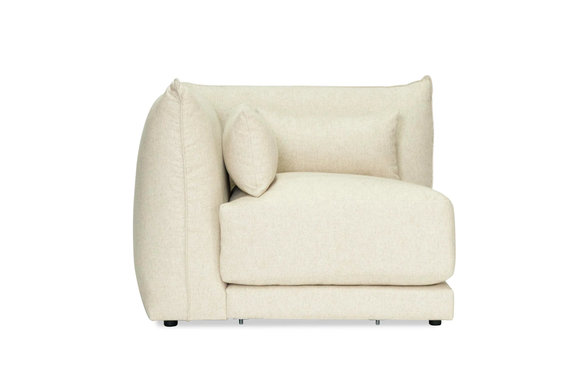 Beige armchair on a white background