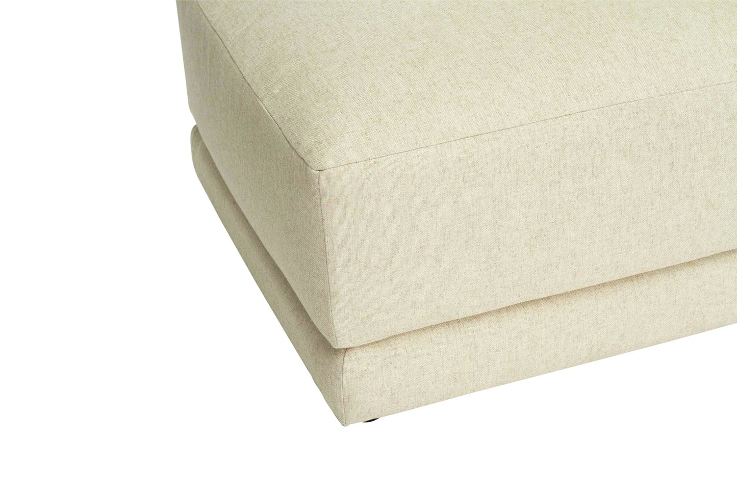 Beige ottoman on a white background
