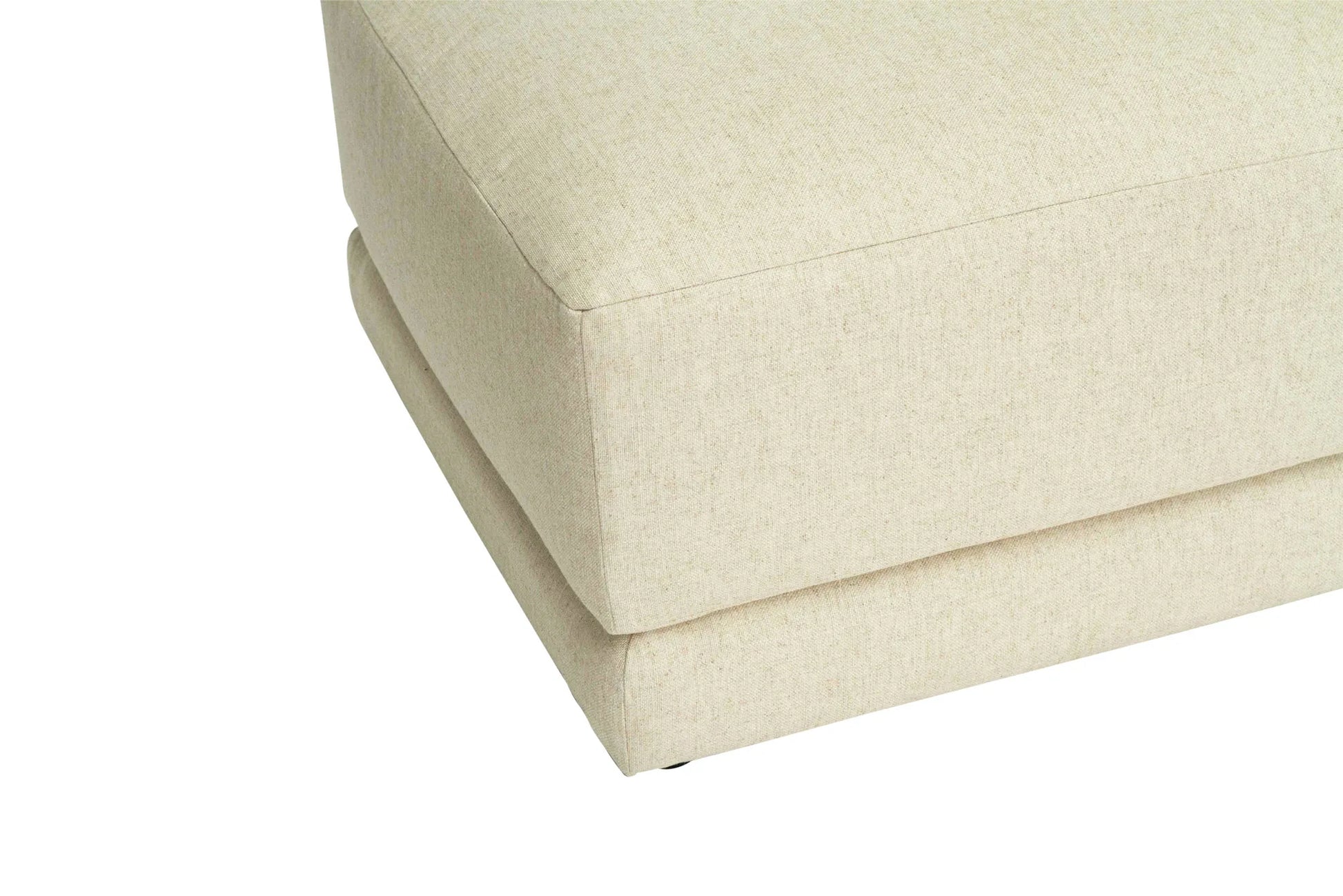 Beige ottoman on a white background