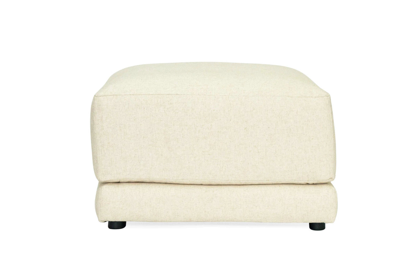 Beige ottoman on a white background